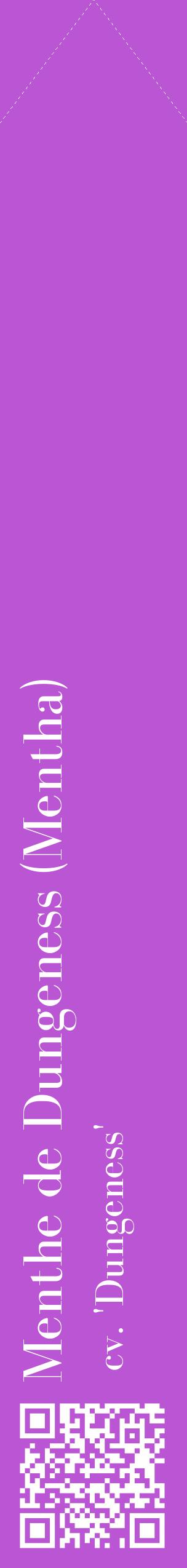 Étiquette de : Mentha cv. 'Dungeness' - format c - style blanche50_simplebod avec qrcode et comestibilité