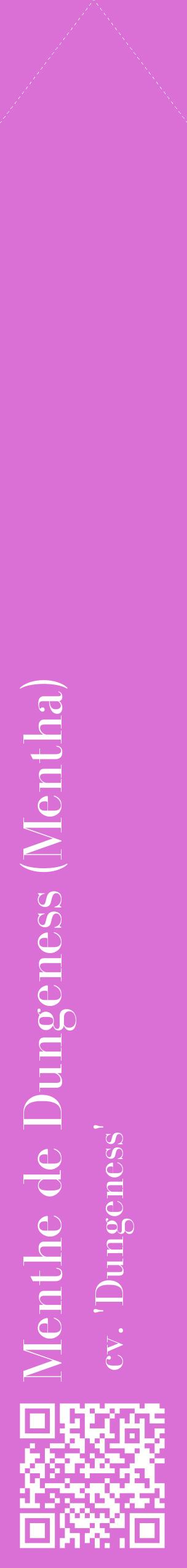 Étiquette de : Mentha cv. 'Dungeness' - format c - style blanche52_simplebod avec qrcode et comestibilité