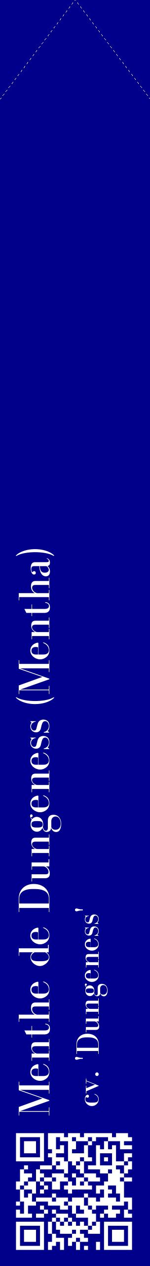 Étiquette de : Mentha cv. 'Dungeness' - format c - style blanche7_simplebod avec qrcode et comestibilité