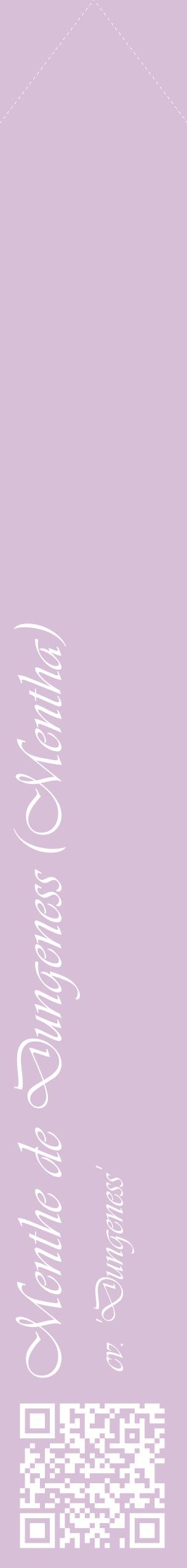 Étiquette de : Mentha cv. 'Dungeness' - format c - style blanche54_simpleviv avec qrcode et comestibilité