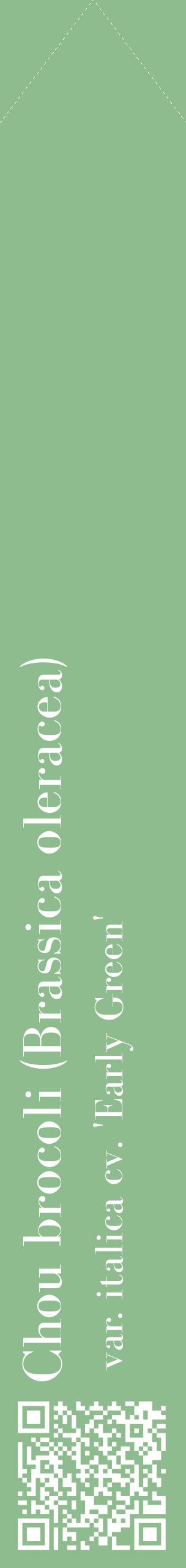 Étiquette de : Brassica oleracea var. italica cv. 'Early Green' - format c - style blanche13_simplebod avec qrcode et comestibilité