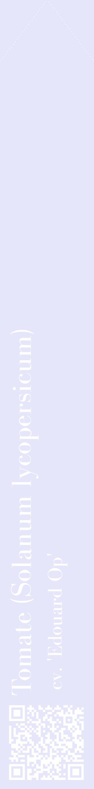 Étiquette de : Solanum lycopersicum cv. 'Edouard Op' - format c - style blanche55_simplebod avec qrcode et comestibilité