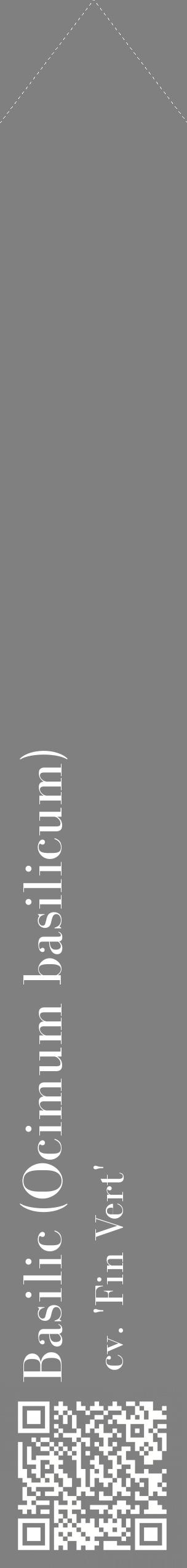 Étiquette de : Ocimum basilicum cv. 'Fin Vert' - format c - style blanche57_simplebod avec qrcode et comestibilité