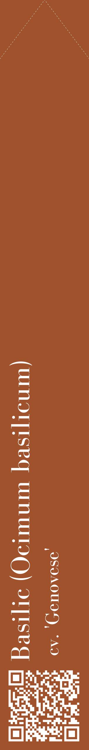 Étiquette de : Ocimum basilicum cv. 'Genovese' - format c - style blanche32_simplebod avec qrcode et comestibilité