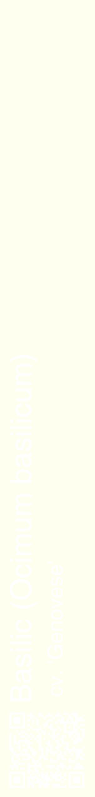 Étiquette de : Ocimum basilicum cv. 'Genovese' - format c - style blanche19_simplehel avec qrcode et comestibilité