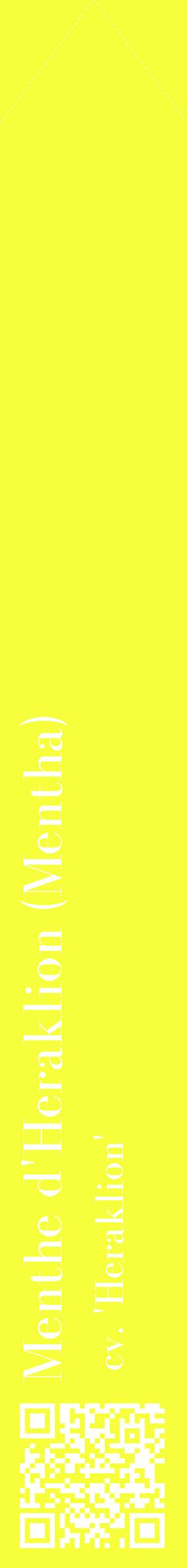 Étiquette de : Mentha cv. 'Heraklion' - format c - style blanche18_simplebod avec qrcode et comestibilité