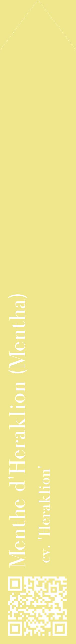 Étiquette de : Mentha cv. 'Heraklion' - format c - style blanche20_simplebod avec qrcode et comestibilité