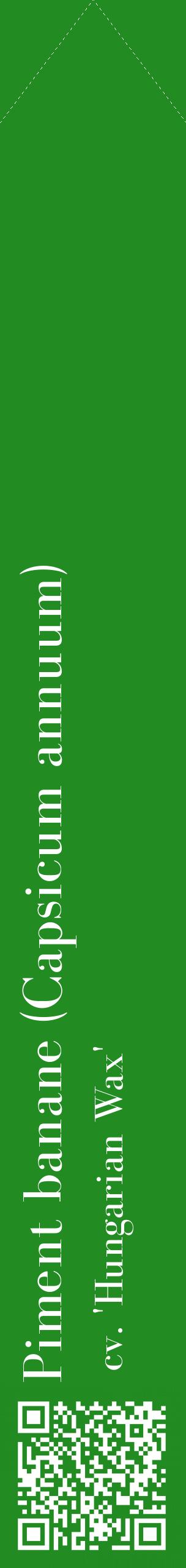 Étiquette de : Capsicum annuum cv. 'Hungarian Wax' - format c - style blanche10_simplebod avec qrcode et comestibilité