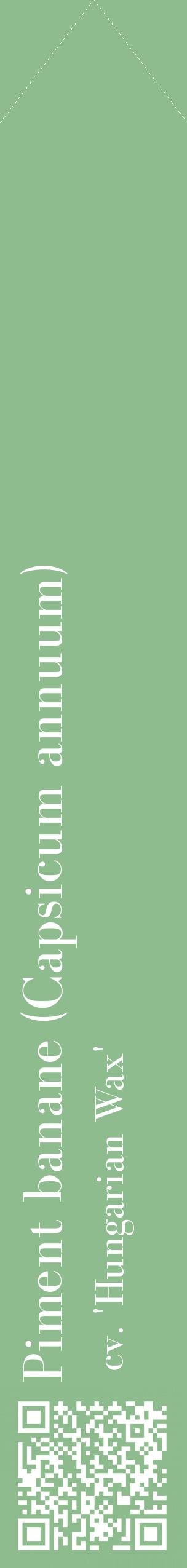 Étiquette de : Capsicum annuum cv. 'Hungarian Wax' - format c - style blanche13_simplebod avec qrcode et comestibilité