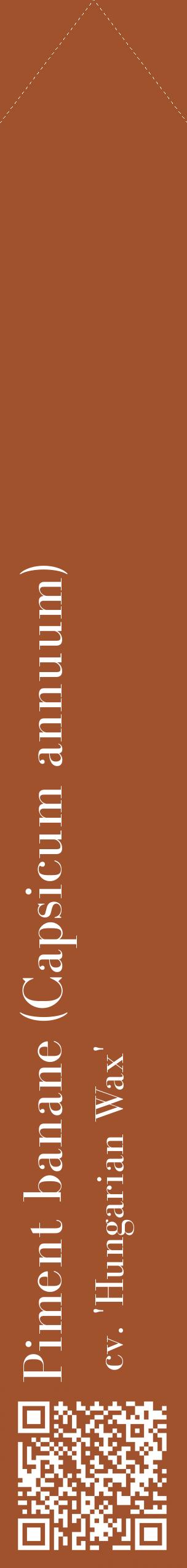 Étiquette de : Capsicum annuum cv. 'Hungarian Wax' - format c - style blanche32_simplebod avec qrcode et comestibilité