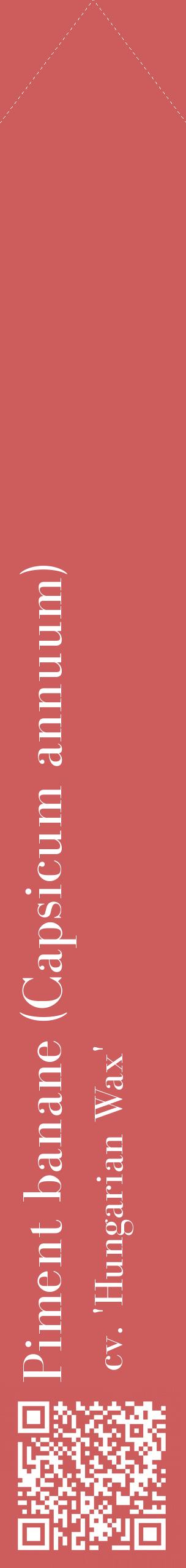 Étiquette de : Capsicum annuum cv. 'Hungarian Wax' - format c - style blanche35_simplebod avec qrcode et comestibilité