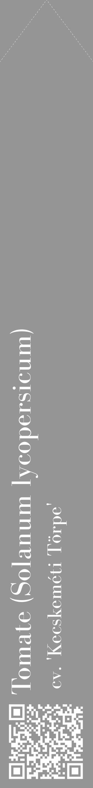 Étiquette de : Solanum lycopersicum cv. 'Kecskeméti Törpe' - format c - style blanche16_simple_simplebod avec qrcode et comestibilité - position verticale