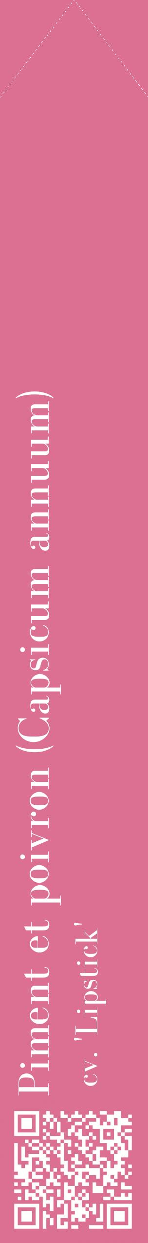 Étiquette de : Capsicum annuum cv. 'Lipstick' - format c - style blanche44_simplebod avec qrcode et comestibilité
