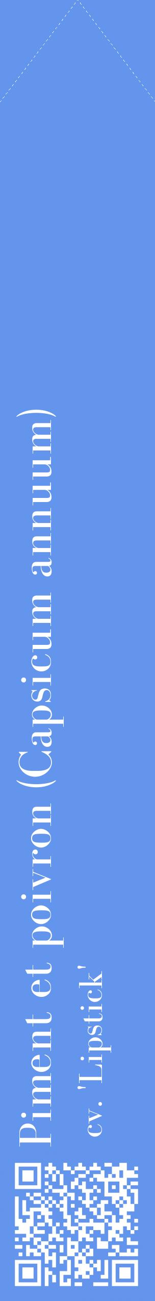 Étiquette de : Capsicum annuum cv. 'Lipstick' - format c - style blanche4_simplebod avec qrcode et comestibilité