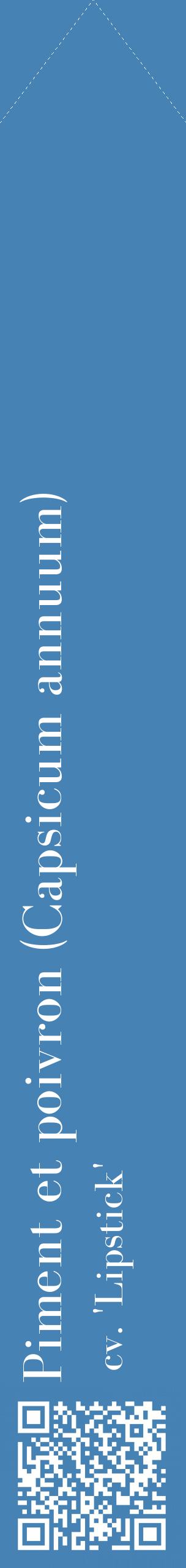 Étiquette de : Capsicum annuum cv. 'Lipstick' - format c - style blanche5_simplebod avec qrcode et comestibilité