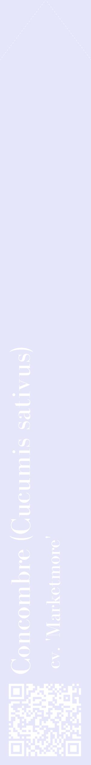 Étiquette de : Cucumis sativus cv. 'Marketmore' - format c - style blanche55_simplebod avec qrcode et comestibilité