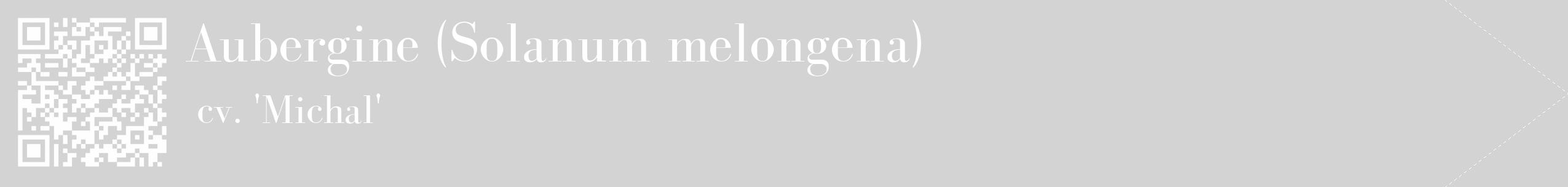 Étiquette de : Solanum melongena cv. 'Michal' - format c - style blanche56_simple_simplebod avec qrcode et comestibilité
