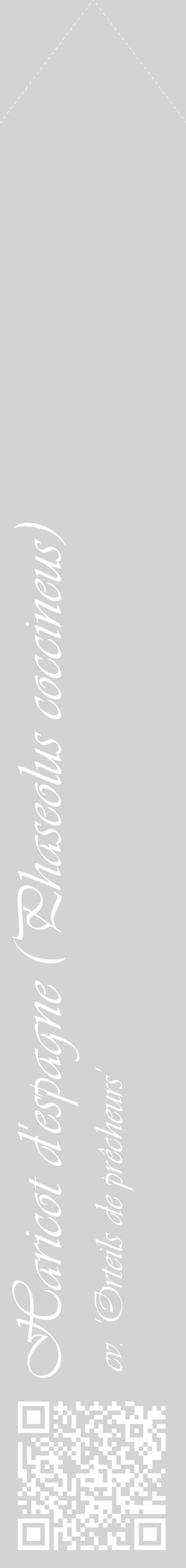 Étiquette de : Phaseolus coccineus cv. 'Orteils de prêcheurs' - format c - style blanche56_simpleviv avec qrcode et comestibilité
