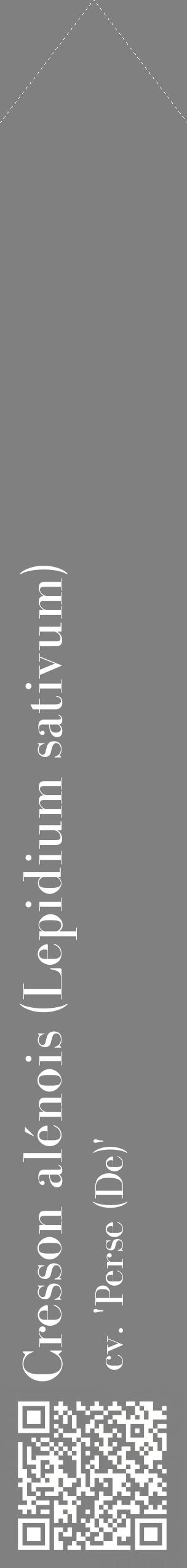 Étiquette de : Lepidium sativum cv. 'Perse (De)' - format c - style blanche57_simplebod avec qrcode et comestibilité