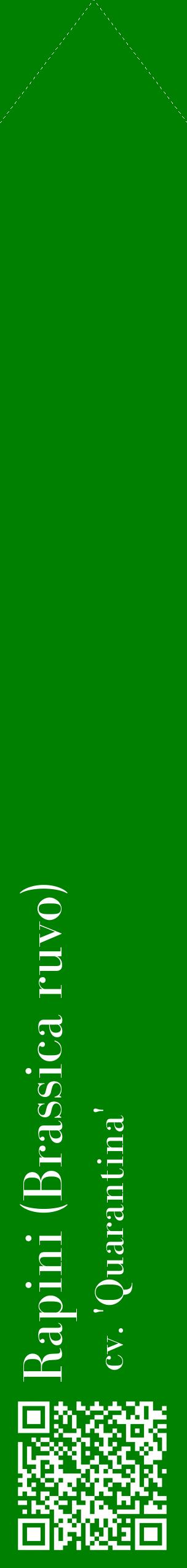 Étiquette de : Brassica ruvo cv. 'Quarantina' - format c - style blanche9_simplebod avec qrcode et comestibilité
