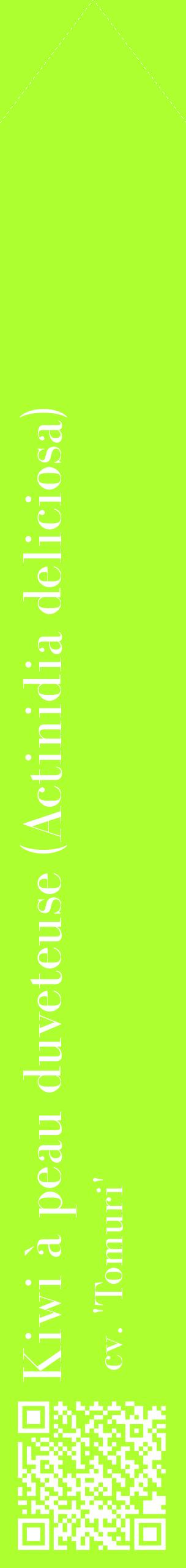 Étiquette de : Actinidia deliciosa cv. 'Tomuri' - format c - style blanche17_simplebod avec qrcode et comestibilité