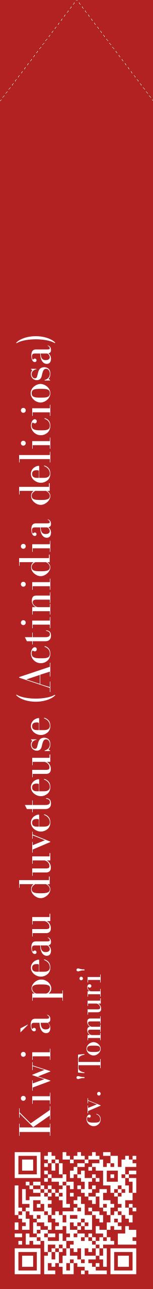 Étiquette de : Actinidia deliciosa cv. 'Tomuri' - format c - style blanche28_simplebod avec qrcode et comestibilité