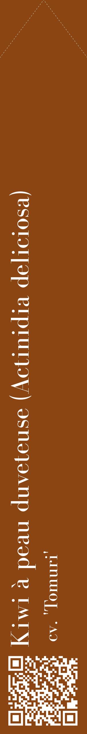 Étiquette de : Actinidia deliciosa cv. 'Tomuri' - format c - style blanche30_simplebod avec qrcode et comestibilité