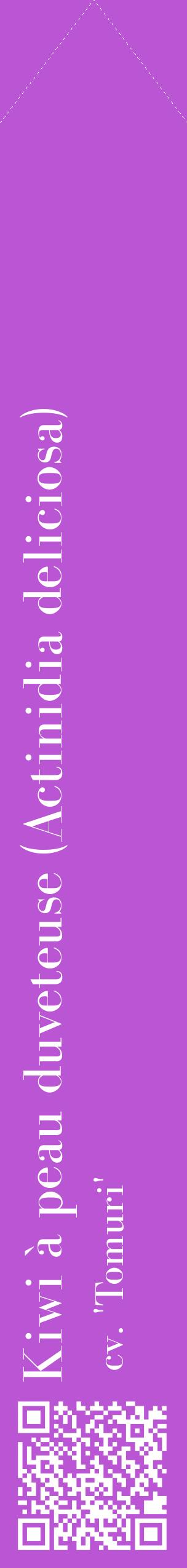 Étiquette de : Actinidia deliciosa cv. 'Tomuri' - format c - style blanche50_simplebod avec qrcode et comestibilité