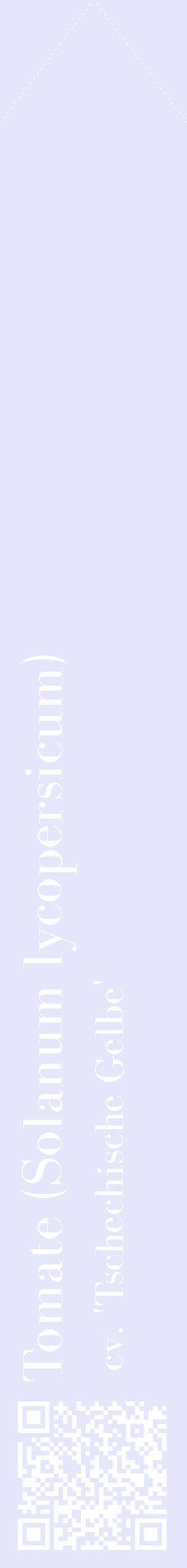 Étiquette de : Solanum lycopersicum cv. 'Tschechische Gelbe' - format c - style blanche55_simplebod avec qrcode et comestibilité