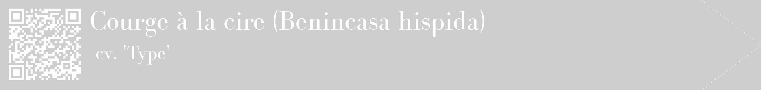 Étiquette de : Benincasa hispida cv. 'Type' - format c - style blanche17_simple_simplebod avec qrcode et comestibilité