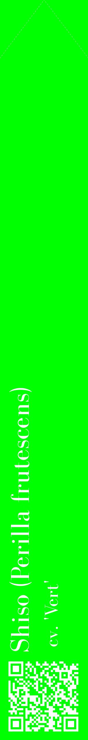 Étiquette de : Perilla frutescens cv. 'Vert' - format c - style blanche16_simplebod avec qrcode et comestibilité