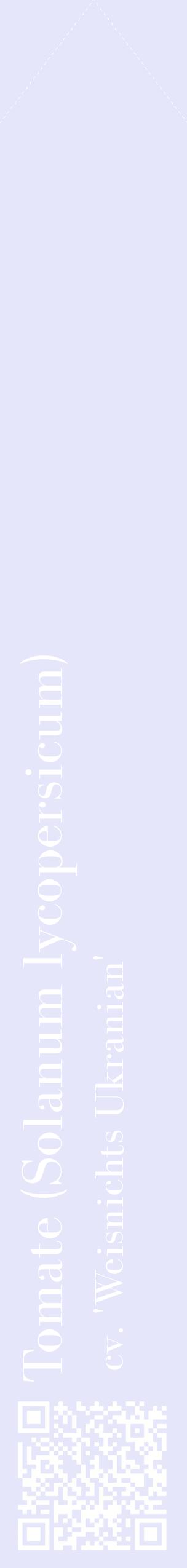 Étiquette de : Solanum lycopersicum cv. 'Weisnichts Ukranian' - format c - style blanche55_simplebod avec qrcode et comestibilité