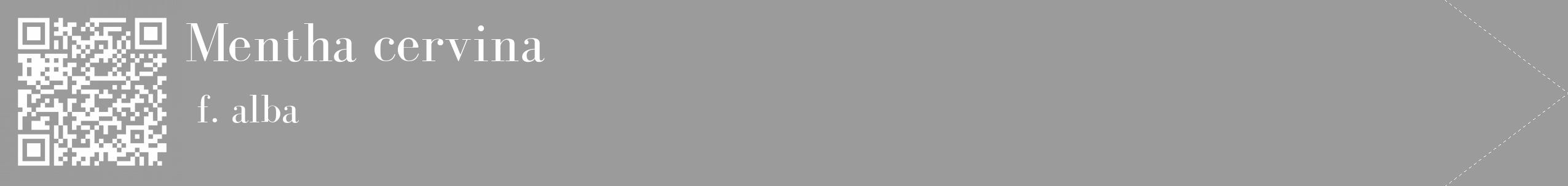 Étiquette de : Mentha cervina f. alba - format c - style blanche52_simple_simplebod avec qrcode et comestibilité