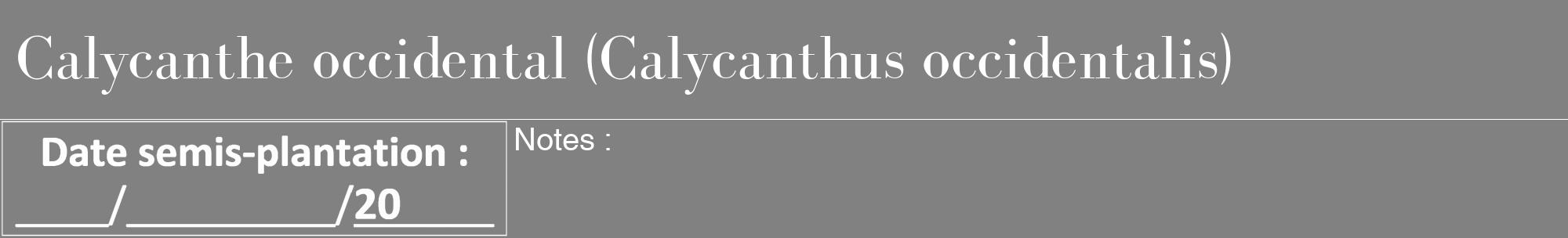 Étiquette de : Calycanthus occidentalis - format a - style blanche50bod avec comestibilité