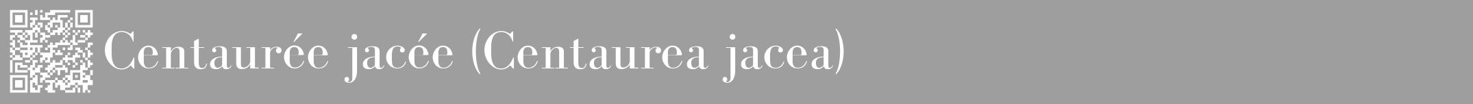 Étiquette de : Centaurea jacea - format a - style blanche42bod avec qrcode et comestibilité