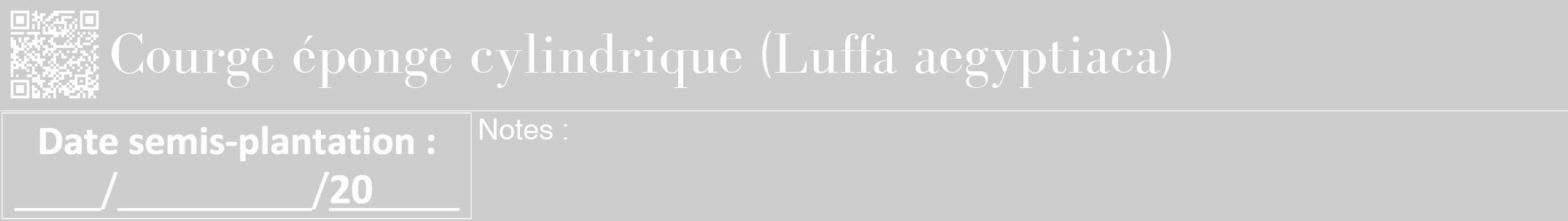 Étiquette de : Luffa aegyptiaca - format a - style blanche41bod avec qrcode et comestibilité