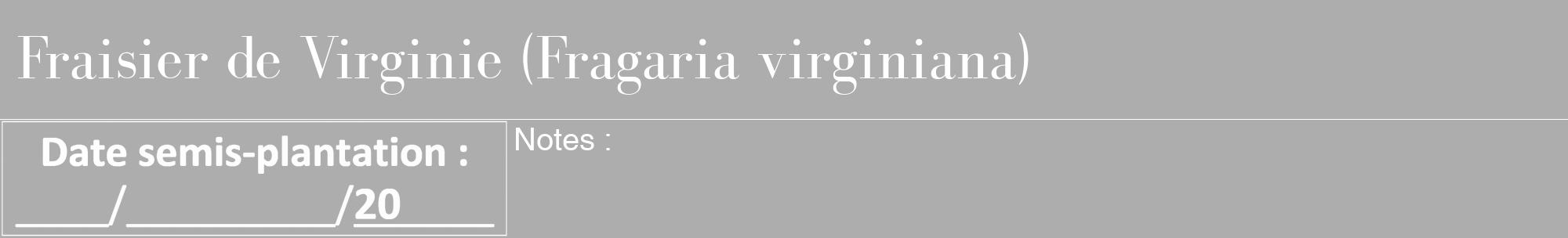 Étiquette de : Fragaria virginiana - format a - style blanche22bod avec comestibilité