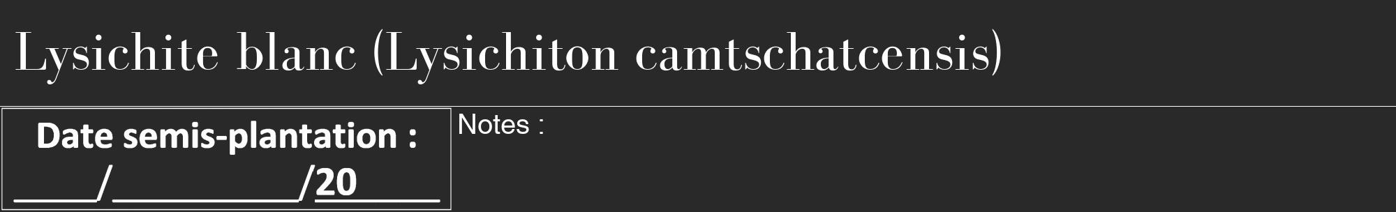 Étiquette de : Lysichiton camtschatcensis - format a - style blanche34bod avec comestibilité