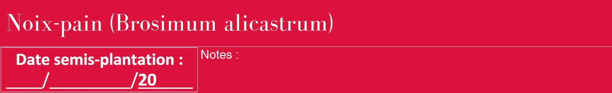 Étiquette de : Brosimum alicastrum - format a - style blanche36bod avec comestibilité