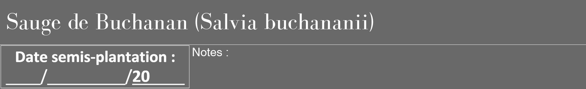 Étiquette de : Salvia buchananii - format a - style blanche51bod avec comestibilité