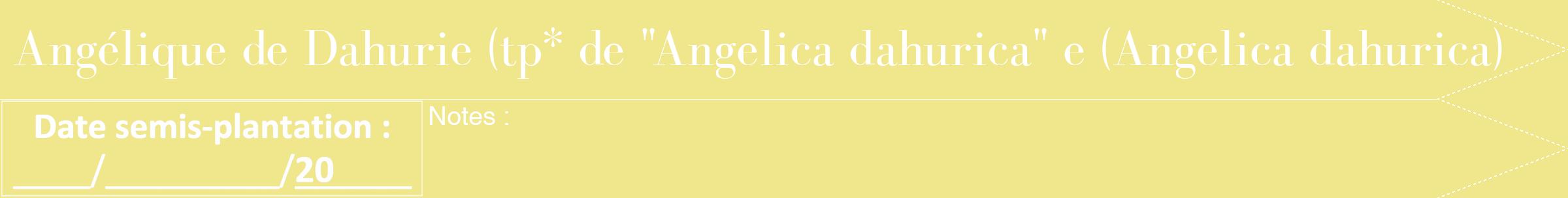Étiquette de : Angelica dahurica - format b - style blanche20bod avec comestibilité