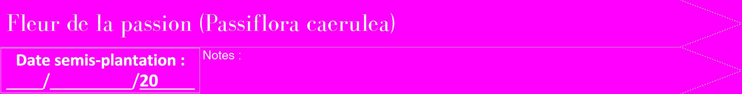 Étiquette de : Passiflora caerulea - format b - style blanche51bod avec comestibilité