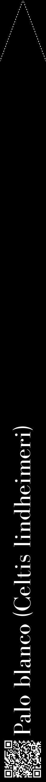 Étiquette de : Celtis lindheimeri - format b - style blanche59bod avec qrcode et comestibilité - position verticale