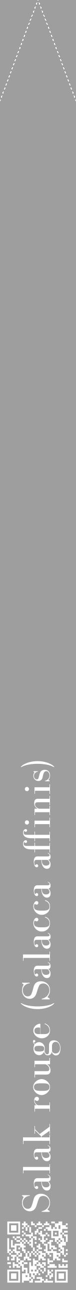 Étiquette de : Salacca affinis - format b - style blanche23bod avec qrcode et comestibilité - position verticale