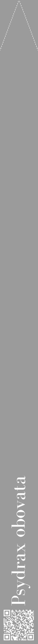Étiquette de : Psydrax obovata - format b - style blanche52bod avec qrcode et comestibilité - position verticale