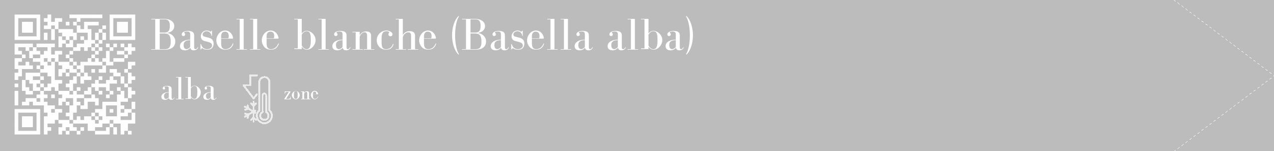 Étiquette de : Basella alba alba - format c - style blanche1_simple_simplebod avec qrcode et comestibilité