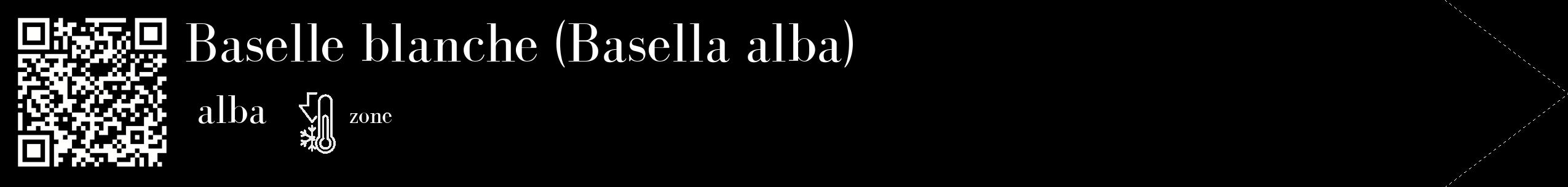 Étiquette de : Basella alba alba - format c - style blanche59_simple_simplebod avec qrcode et comestibilité