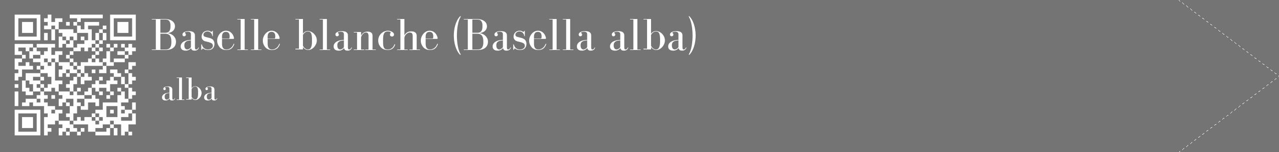 Étiquette de : Basella alba alba - format c - style blanche26_simple_simplebod avec qrcode et comestibilité