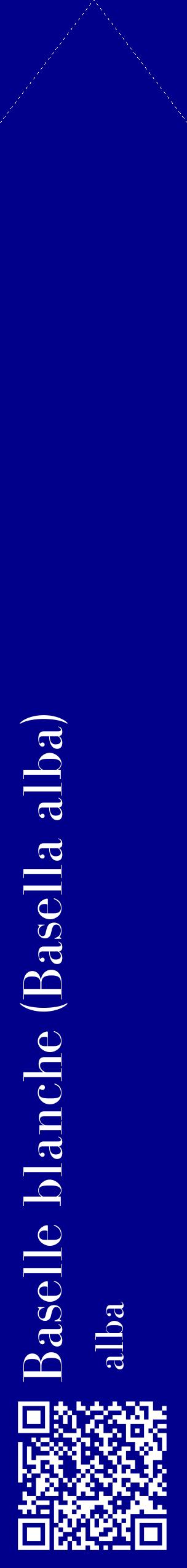 Étiquette de : Basella alba alba - format c - style blanche7_simplebod avec qrcode et comestibilité