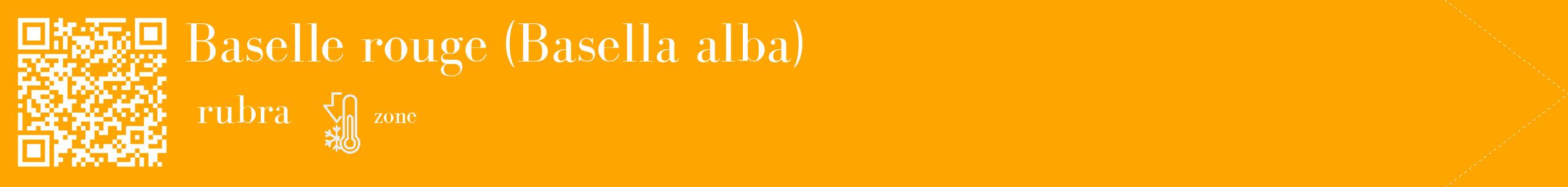 Étiquette de : Basella alba rubra - format c - style blanche22_simple_simplebod avec qrcode et comestibilité